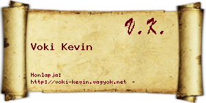 Voki Kevin névjegykártya